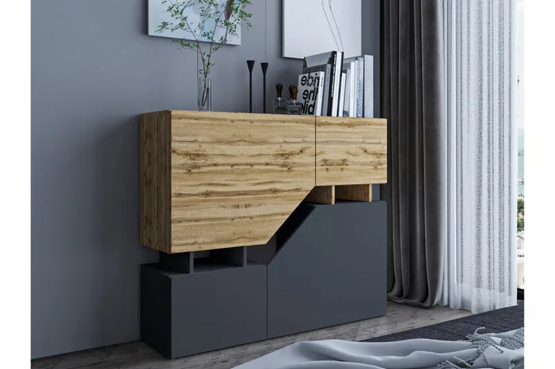 Carbost Highboard Anthracite - Products - Förvaring - Skåp - Förvaringsskåp