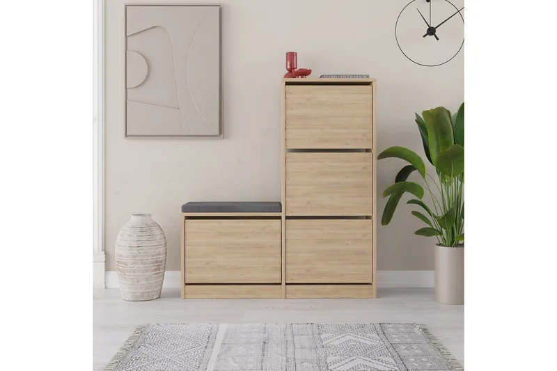 Dude Skoskåp 105 cm - Ek - Products - Förvaring - Skåp - Förvaringsskåp