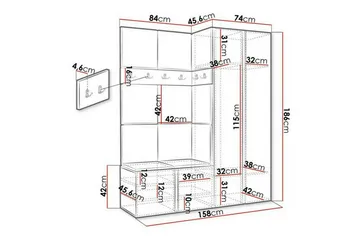 Dunvegan Highboard Graphite - Products - Förvaring - Skåp - Förvaringsskåp