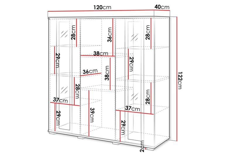 Gamal Highboard - Brun - Products - Förvaring - Skåp - Förvaringsskåp
