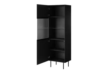 Juniskär Vitrinskåp 40 cm djup 60 cm bred 190 cm hög Mörkt Trä - Svart - Products - Förvaring - Skåp - Vitrinskåp