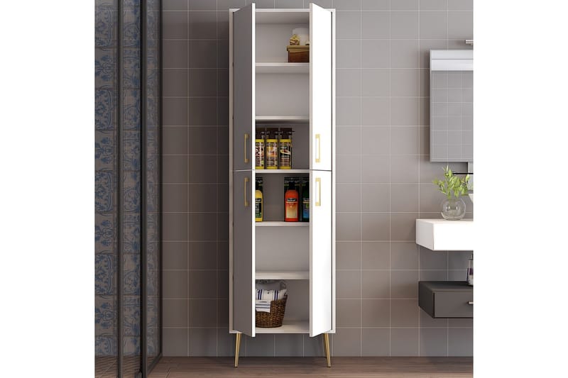 Retzow Highboard - Guld/Vit - Products - Förvaring - Skåp - Förvaringsskåp