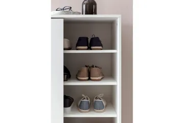 Skoskåp Wohnling melaminbelagd MDF, skjutdörrar, för 20 par Vit - Vit - Products - Förvaring - Skåp - Förvaringsskåp