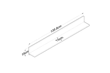 Coliandien Vägghylla 13x136 cm - Valnöt - Products - Förvaring - Småförvaring - Väggförvaring