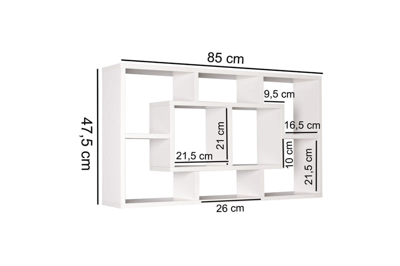 Rhosgoch Vägghylla - Vit - Products - Förvaring - Småförvaring - Väggförvaring