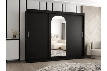 Tallmo Garderob m. Spegel 250x200 cm - Vit/Grå - Products - Förvaring - Garderober & garderobssystem