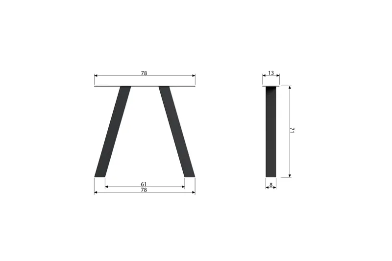 Tablo Bordsben 2-pack - Svart - Products - Inredning - Dekoration & inredningsdetaljer - Dekorbeslag - Beslag - Möbelben