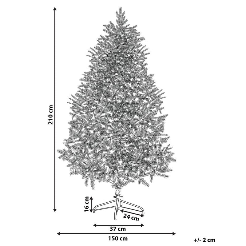 Konstgjord Snöig Julgran Bassie - 150x150x210 cm - Products - Inredning - Dekoration & inredningsdetaljer - Julpynt & juldekoration - Plastgran