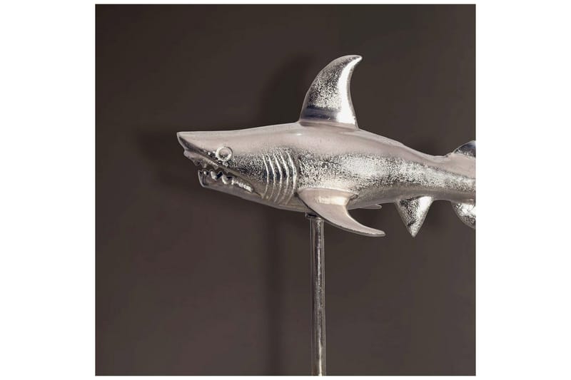 Dekorativ figur Wohnling Dekorhaj 70 cm aluminium, maritim stil Silver - Silver - Products - Inredning - Dekoration & inredningsdetaljer