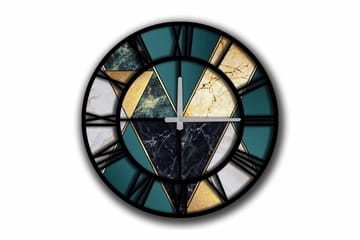 Diyadin Dekorklocka 50 cm Rund - Flerfärgad - Products - Inredning - Väggdekor - Väggklocka & väggur