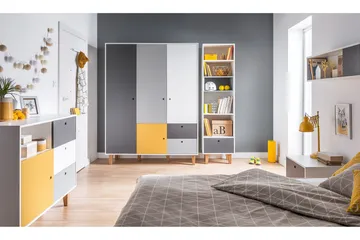 Concept Garderob Vit/Mörkgrå/Röd - VOX - Products - Möbler - Barnmöbler - Förvaring barnrum - Barngarderob