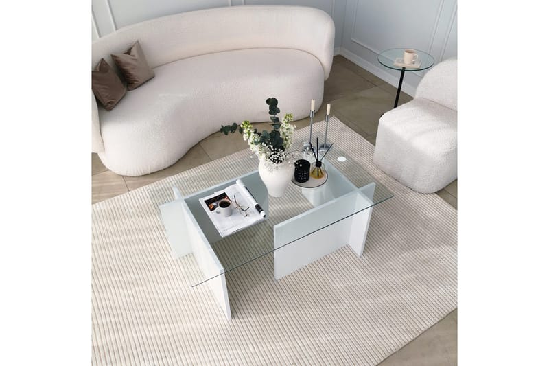 Almasi Soffbord 105x40x105 cm - Vit - Products - Möbler - Bord & matgrupp - Soffbord
