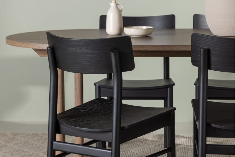 Andy Matgrupp 180 cm Oval med 4 Montros stolar - Svart - Products - Möbler - Bord & matgrupp - Matgrupp