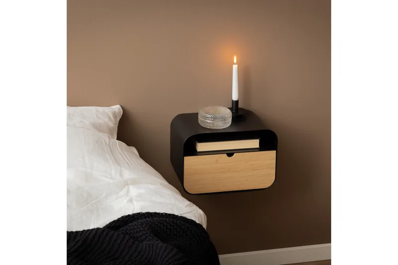 Belleuve Sängbord 25 cm - Svart - Products - Möbler - Bord & matgrupp - Avlastningsbord & sidobord - Sängbord & nattduksbord