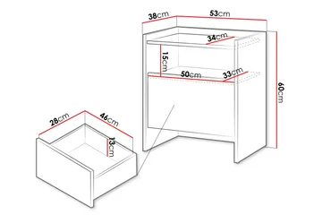 Bellia Sidobord 38 cm - Beige - Products - Möbler - Bord & matgrupp - Avlastningsbord & sidobord - Brickbord & småbord