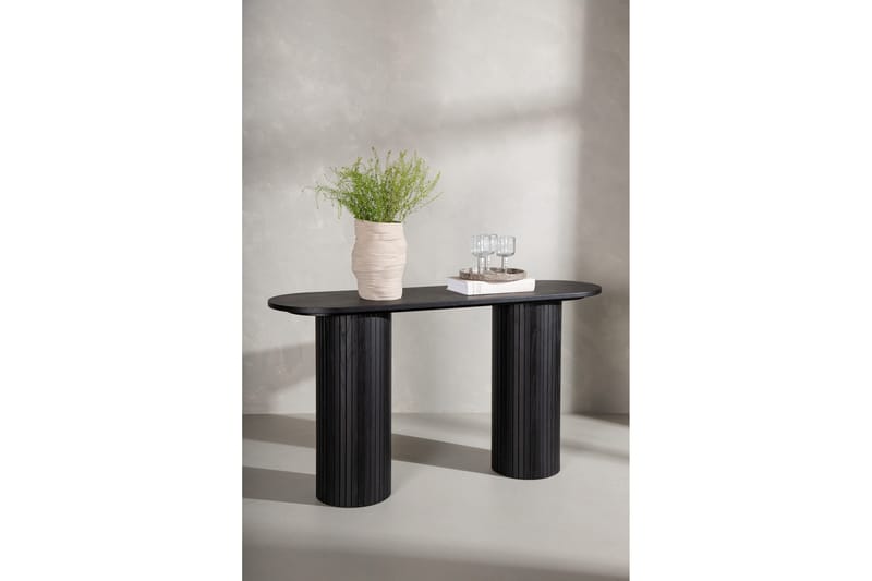 Bianca Sidobord 130x40x72 cm Oval - Svart - Products - Möbler - Bord & matgrupp - Avlastningsbord & sidobord - Brickbord & småbord