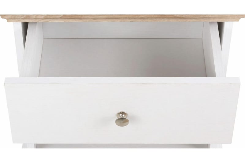 Dareia Sängbord 45 cm - Vit/Brun - Products - Möbler - Bord & matgrupp - Avlastningsbord & sidobord - Sängbord & nattduksbord