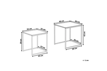 Denny Satsbord Set Om 2 St - Trä/Natur - Products - Möbler - Bord & matgrupp - Avlastningsbord & sidobord - Satsbord