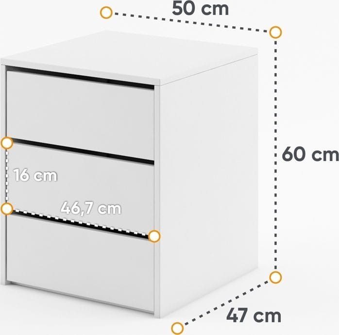 Einar byrå 13 - Vit - Vit - Products - Möbler - Bord & matgrupp - Avlastningsbord & sidobord - Sängbord & nattduksbord