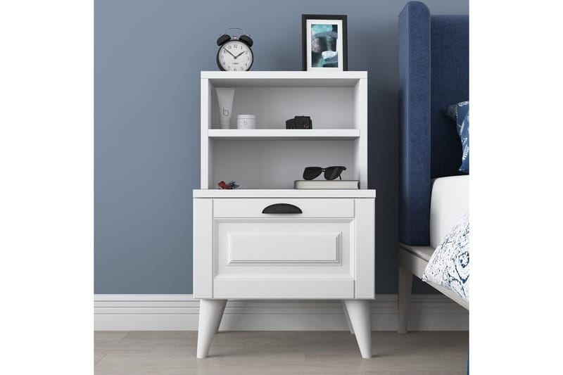 Eladia Sängbord 45 cm - Vit - Products - Möbler - Bord & matgrupp - Avlastningsbord & sidobord - Sängbord & nattduksbord