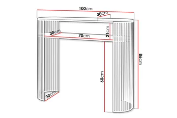 Friend Konsollbord 100 cm - Svart/Brun - Products - Möbler - Bord & matgrupp - Avlastningsbord & sidobord - Konsolbord & hallbord