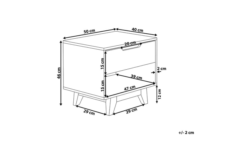 Hultz Soffbord 50 cm - Svart/Ljust Trä - Products - Möbler - Bord & matgrupp - Avlastningsbord & sidobord - Sängbord & nattduksbord