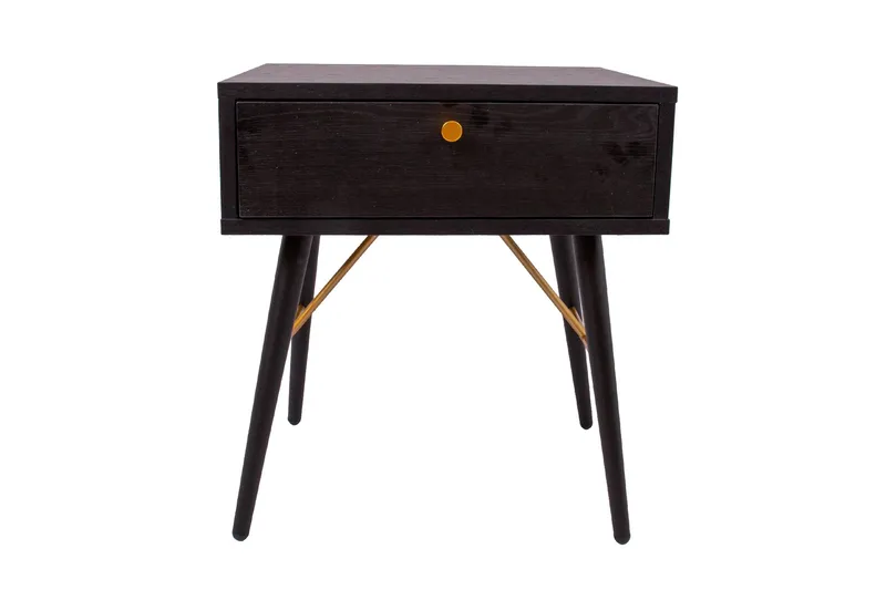Luxemburg Sängbord Svart/Koppar - Products - Möbler - Bord & matgrupp - Avlastningsbord & sidobord - Sängbord & nattduksbord