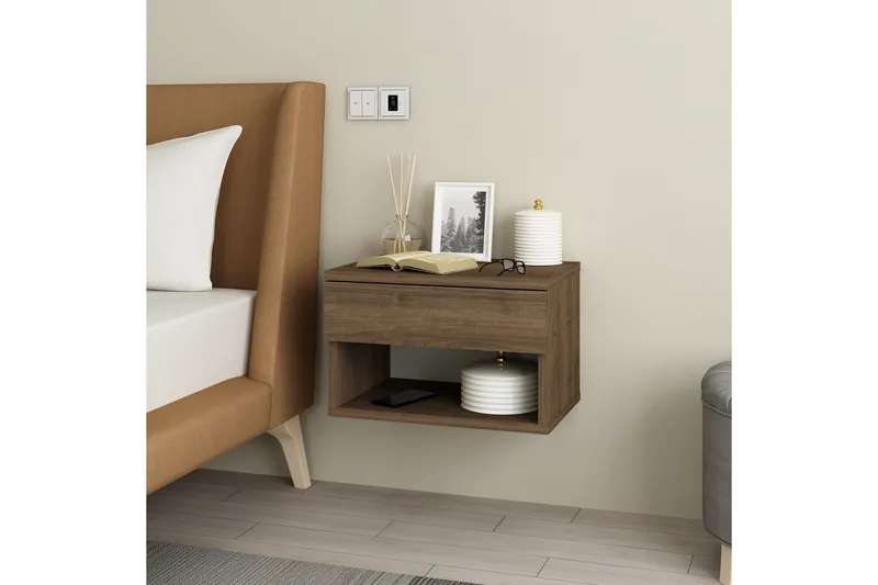 Ribes Sängbord 45 cm - Valnöt - Products - Möbler - Bord & matgrupp - Avlastningsbord & sidobord - Sängbord & nattduksbord