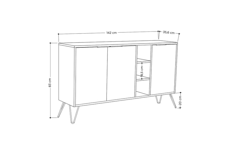 Rinorea Konsollbord 142x83 cm - Brun - Products - Möbler - Bord & matgrupp - Avlastningsbord & sidobord - Konsolbord & hallbord
