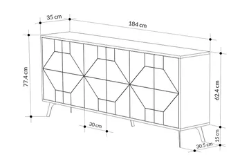 Rinorea Konsollbord 184x77,4 cm - Brun - Products - Möbler - Bord & matgrupp - Avlastningsbord & sidobord - Konsolbord & hallbord