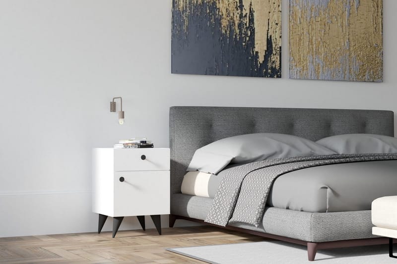 Rinorea Sängbord 40x60 cm - Vit - Products - Möbler - Bord & matgrupp - Avlastningsbord & sidobord - Sängbord & nattduksbord
