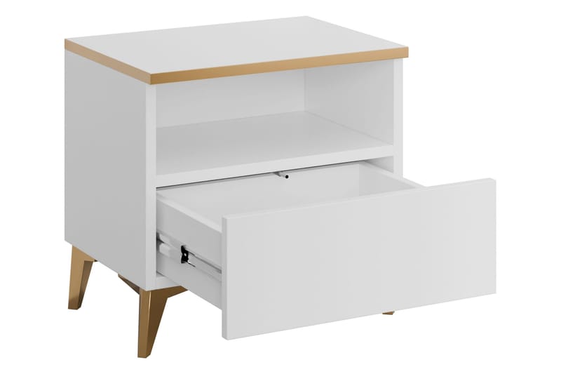 Royston Sängbord 50 cm - Beige - Products - Möbler - Bord & matgrupp - Avlastningsbord & sidobord - Sängbord & nattduksbord