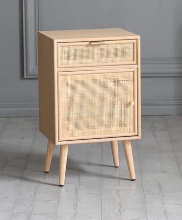 Sängbord i rotting/ek - Stockholm - Ekbetsat trä/ljus rotting - Products - Möbler - Bord & matgrupp - Avlastningsbord & sidobord - Sängbord & nattduksbord