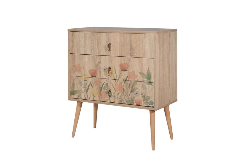 Bertoaria Sängbord 80x40 cm Brun - Hanah Home - Products - Möbler - Bord & matgrupp - Avlastningsbord & sidobord - Sängbord & nattduksbord