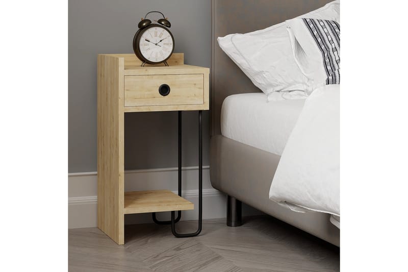Sirius Sängbord 32x30 cm Ljusbrun - Hanah Home - Products - Möbler - Bord & matgrupp - Avlastningsbord & sidobord - Sängbord & nattduksbord