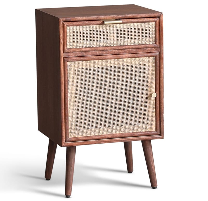 Sängbord valnöt/rotting 71 cm högt - Valnöt/rotting - Products - Möbler - Bord & matgrupp - Avlastningsbord & sidobord - Sängbord & nattduksbord