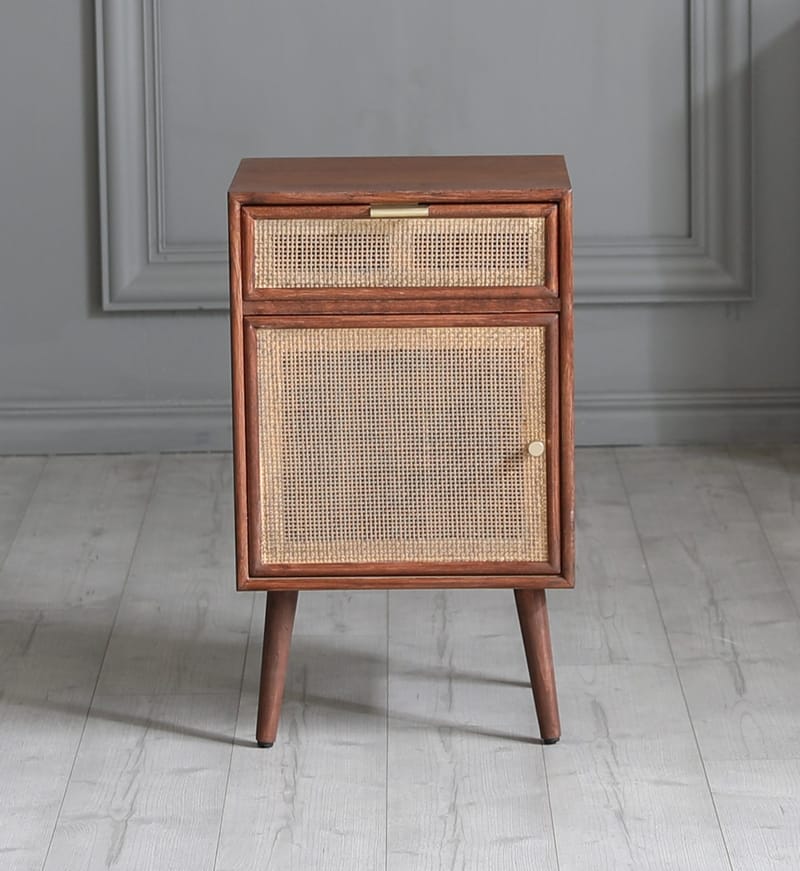 Sängbord valnöt/rotting 71 cm högt - Valnöt/rotting - Products - Möbler - Bord & matgrupp - Avlastningsbord & sidobord - Sängbord & nattduksbord