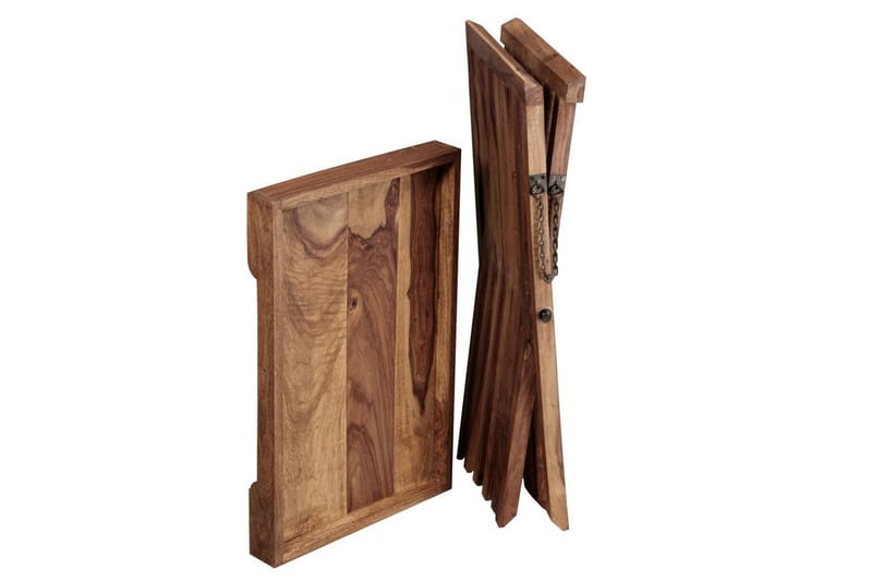 Sido bord Wohnling Rustik massivt trä hopfällbar korsbensdesign lantligt - Products - Möbler - Bord & matgrupp - Avlastningsbord & sidobord - Brickbord & småbord