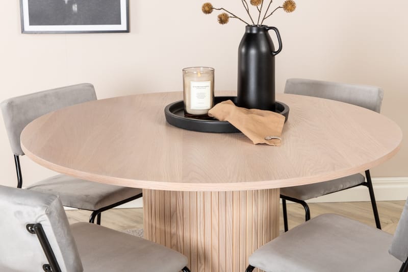 Bianca Matgrupp 110 cm Rund med 4 Kenth stolar - Svart - Products - Möbler - Bord & matgrupp - Matgrupp