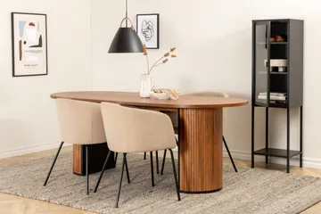 Bianca Matgrupp 200 cm Oval med 4 Berit stolar - Beige - Products - Möbler - Bord & matgrupp - Matgrupp