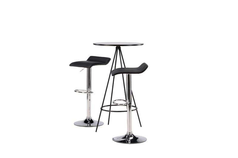 Bistro Matgrupp 60 cm Rund med 2 Jonna stolar - Svart - Products - Möbler - Bord & matgrupp - Matgrupp
