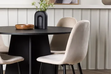 Bootcut Matgrupp 110 cm Rund med 4 Polar stolar - Beige - Products - Möbler - Bord & matgrupp - Matgrupp