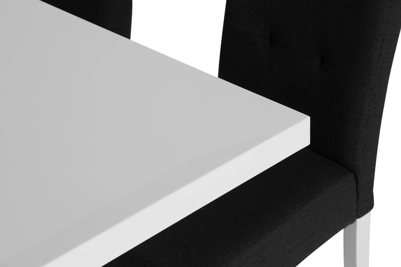 Cesi Matgrupp 140 cm med 4 Viktor Stol - Vit/Svart/Svart PU - Products - Möbler - Bord & matgrupp - Matgrupp