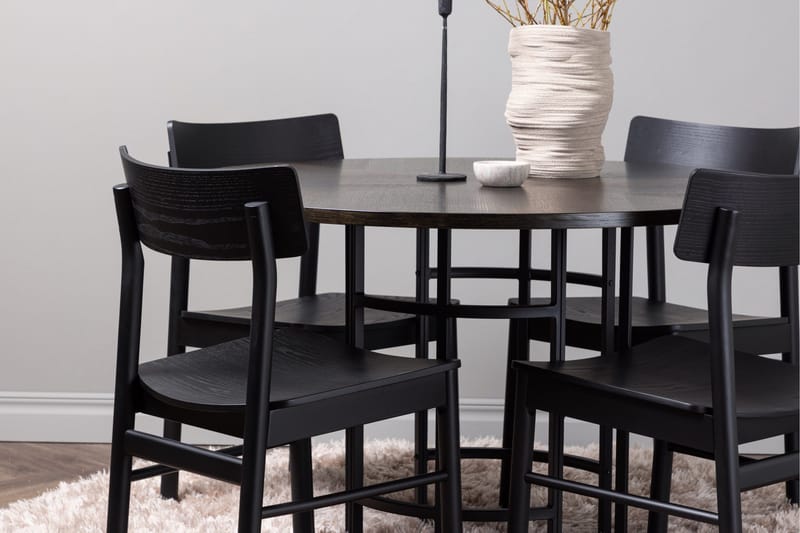 Copenhagen Matgrupp + 4 stolar - Svart/Mocca - Products - Möbler - Bord & matgrupp - Matgrupp