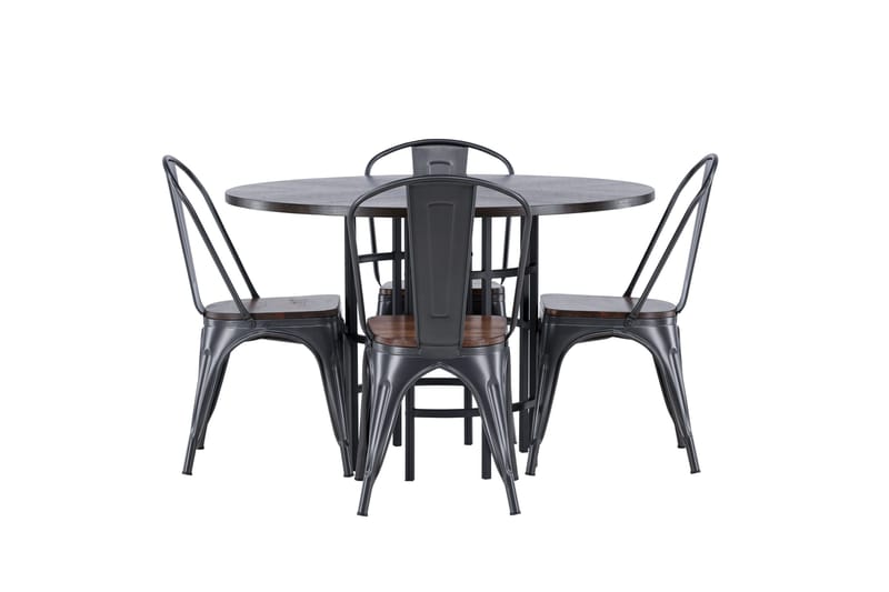 Copenhagen Matgrupp 115 cm Rund med 4 Tempe stolar - Mocca - Products - Möbler - Bord & matgrupp - Matgrupp