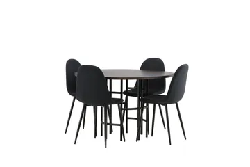 Copenhagen Matgrupp 115 cm Rund med 4 Polar stolar - Svart - Products - Möbler - Bord & matgrupp - Matgrupp
