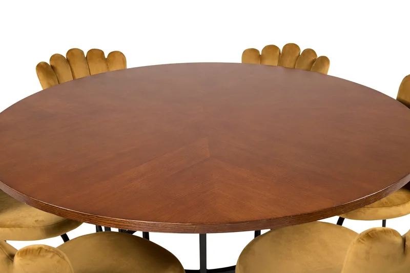 Copenhagen Matgrupp 140 cm Rund med 6 Limhamn stolar - Svart - Products - Möbler - Bord & matgrupp - Matgrupp