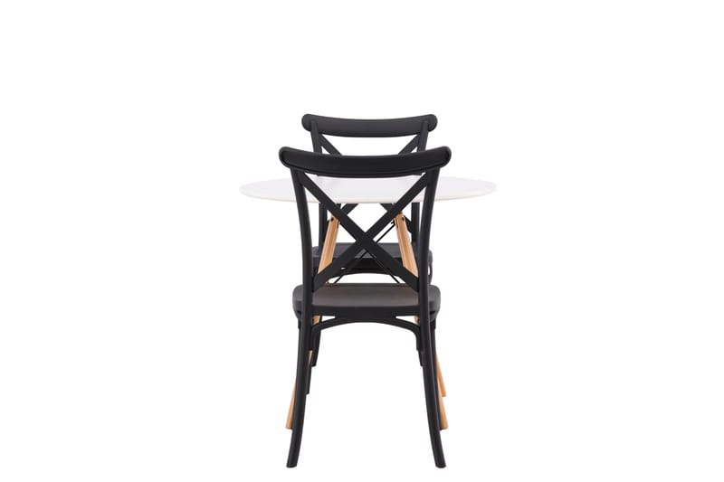 Danburi Matgrupp 60 cm Rund med 2 Crosett stolar - Svart - Products - Möbler - Bord & matgrupp - Matgrupp