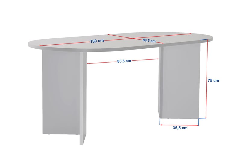 Dano Matbord 180 cm Oval - Safir Ek - Products - Möbler - Bord & matgrupp - Matbord & köksbord