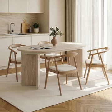 Dano Utdragbart Matbord 160 cm Oval - Travertin - Products - Möbler - Bord & matgrupp - Matbord & köksbord